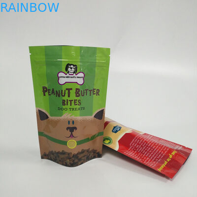 A impressão de Digitas levanta-se os alimentos para animais de estimação dos sacos do malote do zíper que embalam o material plástico