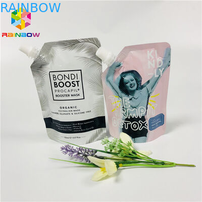 O produto comestível de Doypack levanta-se a embalagem líquida facial de limpeza reusável da máscara do gel dos malotes