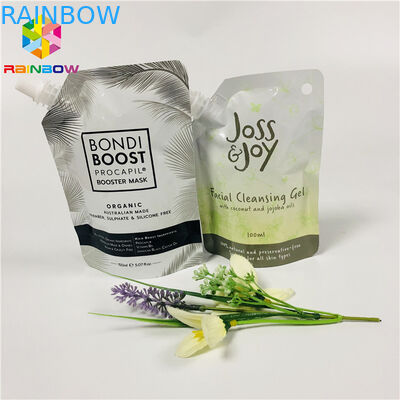 O produto comestível de Doypack levanta-se a embalagem líquida facial de limpeza reusável da máscara do gel dos malotes