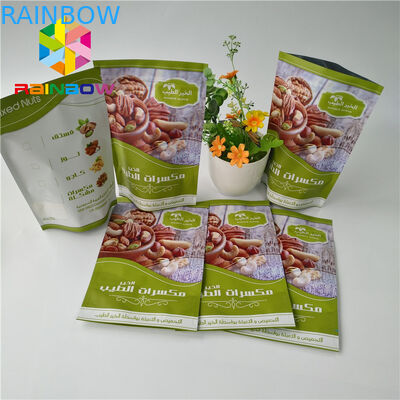 A folha de alumínio terminada matte levanta-se a impressão feita sob encomenda de empacotamento espasmódica do fruto comestível do malote