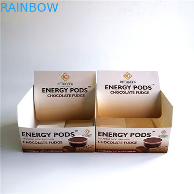 Caixa amigável do cartão de Eco Kraft, caixa de exposição contrária dobrável para o chocolate