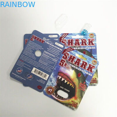 Realce sexual masculino de empacotamento do desempenho da caixa de exposição dos cartões da bolha da cápsula do comprimido do rinoceronte