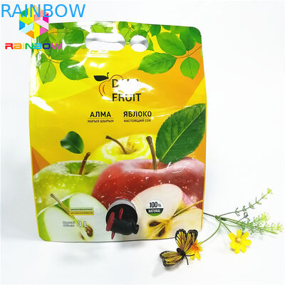 Escape o armazenamento de empacotamento do suco de maçã do vinho da folha de alumínio 2L 3L 5L do malote do bico da prova