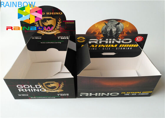 Caixa de papel da exposição amigável de Eco, empacotamento da barra de energia do petisco do contador da caixa do papel de embrulho