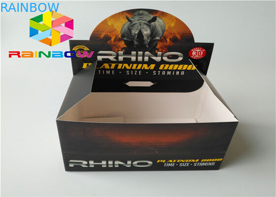 Caixa de exposição contrária varejo ondulada de papel reciclada para o suco líquido do e do e de Vape do vapor