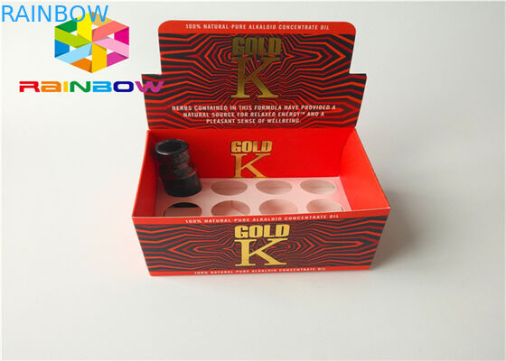 Caixa de exposição contrária varejo ondulada de papel reciclada para o suco líquido do e do e de Vape do vapor