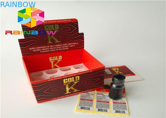 Caixa de exposição contrária varejo ondulada de papel reciclada para o suco líquido do e do e de Vape do vapor