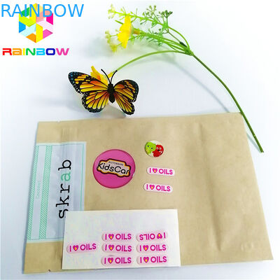 Das etiquetas materiais da luva do psiquiatra da cola Epoxy impressão deslocada com canto reto cortado