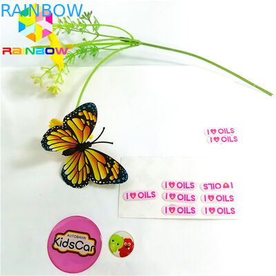 Waterproof a impressão feita sob encomenda abobadada do logotipo do metal da etiqueta 3D cola Epoxy autoadesiva