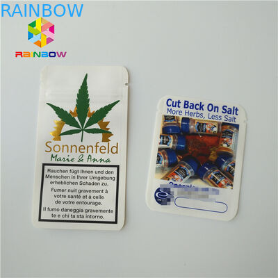 A erva daninha do papel de embalagem Ensaca o malote da folha que empacota a folha de alumínio Ziplock para o pó de 1/4 de grama