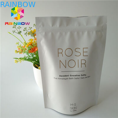 O café esfrega o suporte de empacotamento ensaca acima o malote da embalagem de sal de banho do corpo da folha de alumínio de K