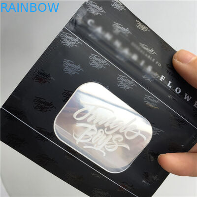 Malotes plásticos da superfície matte do preto que empacotam a janela dianteira clara transparente UV do ponto