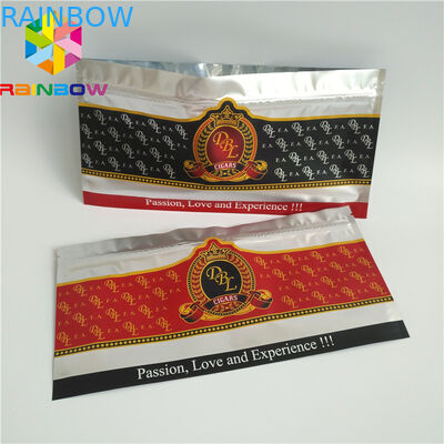 Malotes plásticos Ziplock Resealable que empacotam o armazenamento geado holográfico claro do alimento do charuto