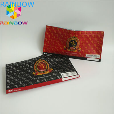 Malotes plásticos Ziplock Resealable que empacotam o armazenamento geado holográfico claro do alimento do charuto