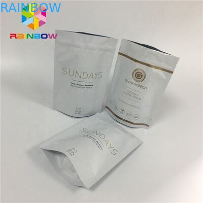 3 camadas do malote cosmético vazio laminado da máscara do saco da folha de alumínio da máscara Resealable