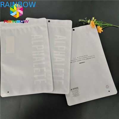 O cheiro Mylar laminado prova Ziplock levanta-se o logotipo feito sob encomenda claro da impressão dos malotes