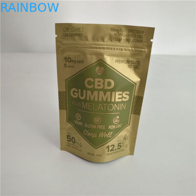Do saco suíço do empacotamento plástico da erva daninha do óleo de Mylar CBD fechamento reusável do fecho de correr para o saquinho de Edibles Cbd