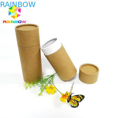 Brown composto levanta o tubo de papel que empacota a impressão deslocada para ferramentas de jardim