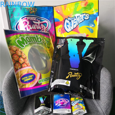 A prova do cheiro plástica levanta-se os sacos de empacotamento de Mylar das flores do malote Resealable