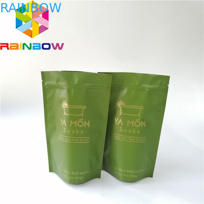 Plásticos alinhados folha levantam-se a impressão de empacotamento do Gravure dos cuidados com a pele de sal de banho do malote do zíper