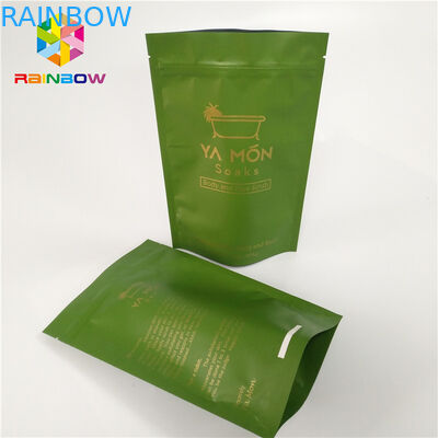 Plásticos alinhados folha levantam-se a impressão de empacotamento do Gravure dos cuidados com a pele de sal de banho do malote do zíper