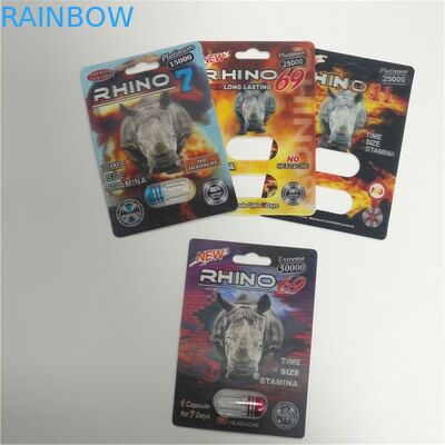 Bloco de bolha da caixa de exposição que empacota a impressão 3d para os comprimidos masculinos do realce da mamba