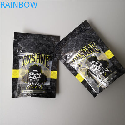 Cookies Ziplock de Califórnia dos sacos de plástico da embalagem da prova do cheiro que empacotam a superfície do resíduo metálico