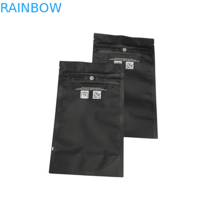 A prova Ziplock resistente do cheiro dos malotes da criança preta matte Carts o saco Indica Sativa da erva daninha THC Mylar
