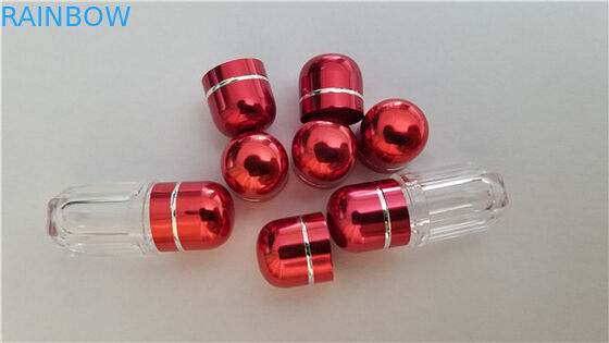 Tampão colorido do metal dos recipientes plásticos claros da cápsula do rinoceronte de Bottless do comprimido para os cartões 3D