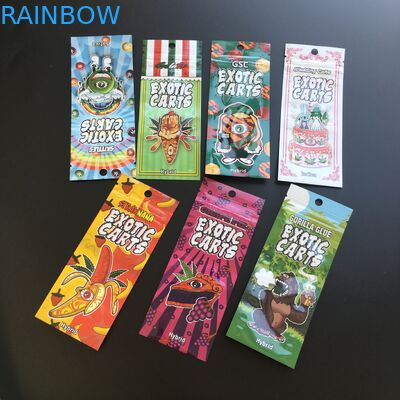 Os malotes plásticos do óleo de Cbd do cartucho de Vape que empacotam carros exóticos Mylar Ziplock ensacam 0.5ml 1ml