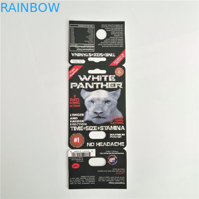 comprimido sexual da pantera 7K que empacota o logotipo feito sob encomenda do cartão fêmea do realce com caixa de exposição