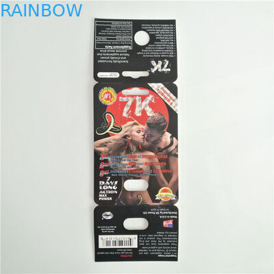 comprimido sexual da pantera 7K que empacota o logotipo feito sob encomenda do cartão fêmea do realce com caixa de exposição