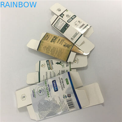 Caixa de empacotamento da pena de papel luxuosa feita sob encomenda do vape do óleo do cartão CBD