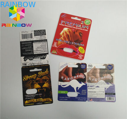 Cartão UV da bolha da impressão que empacota cartões da bolha do papel da garrafa de óleo de CBD/cartucho eletrônico de Vape