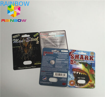 Cartão UV da bolha da impressão que empacota cartões da bolha do papel da garrafa de óleo de CBD/cartucho eletrônico de Vape