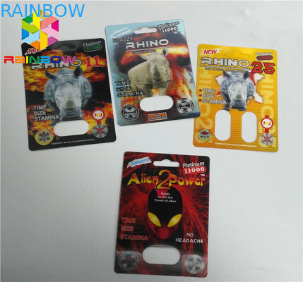 Rebento de empacotamento 69 do poder dos comprimidos do sexo do cartão da bolha do recipiente da cápsula 7 3d 6000