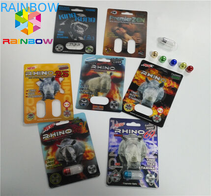 Rebento de empacotamento 69 do poder dos comprimidos do sexo do cartão da bolha do recipiente da cápsula 7 3d 6000