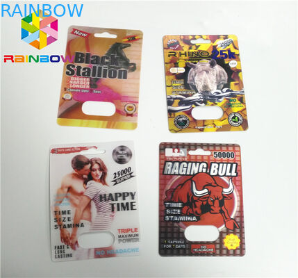 Rebento de empacotamento 69 do poder dos comprimidos do sexo do cartão da bolha do recipiente da cápsula 7 3d 6000