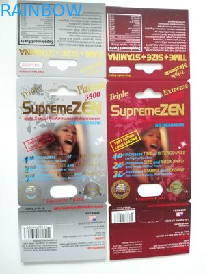Primeiro embalagem masculina de empacotamento da cápsula do realçador da caixa de papel dos comprimidos do zen/rinoceronte 13