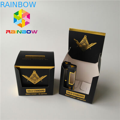 Sacos personalizados de Mylar do cartucho de Cbd Vape do projeto que empacotam o revestimento da superfície do resíduo metálico