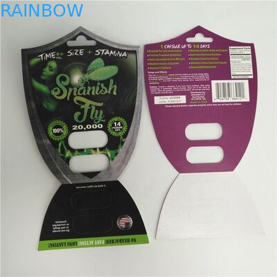 Cartão da bolha do comprimido do sexo que empacota a embalagem masculina dos comprimidos do realce da mosca espanhola 2000