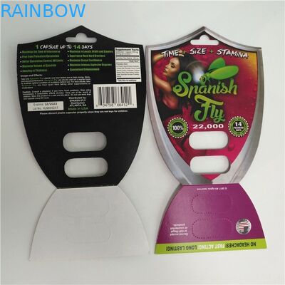 Cartão da bolha do comprimido do sexo que empacota a embalagem masculina dos comprimidos do realce da mosca espanhola 2000