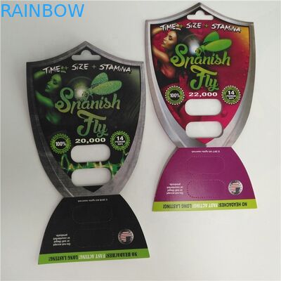 Cartão da bolha do comprimido do sexo que empacota a embalagem masculina dos comprimidos do realce da mosca espanhola 2000