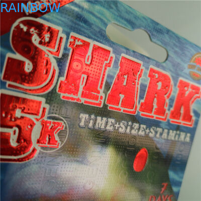 Bloco masculino de empacotamento dos comprimidos do realce do cartão de papel da bolha com bala plástica