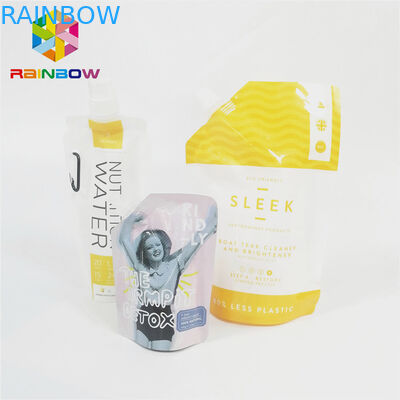 Malote do bico da prova do escape que empacota o saco de nylon do suco líquido de superfície lustroso da bebida laminado