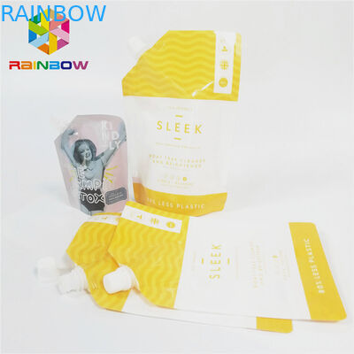 Líquidos de nylon do revestimento lustroso levantam-se o saco de empacotamento do aperto do comida para bebê do malote do bico