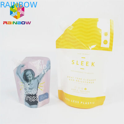 Líquidos de nylon do revestimento lustroso levantam-se o saco de empacotamento do aperto do comida para bebê do malote do bico