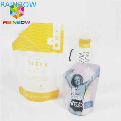 Líquidos de nylon do revestimento lustroso levantam-se o saco de empacotamento do aperto do comida para bebê do malote do bico