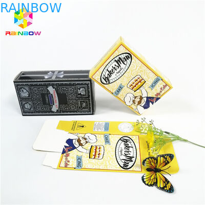 O tipo feito sob encomenda reciclável do projeto do logotipo imprimiu caixas de cartão de papel de carimbo quentes UV com furo do cair para cosméticos do presente