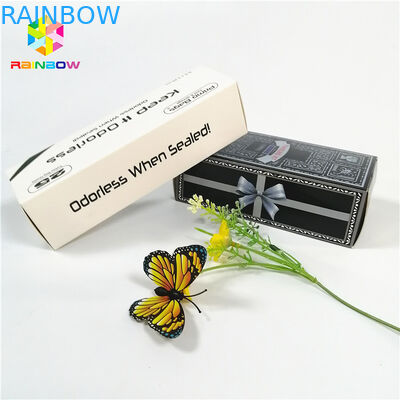 O logotipo de carimbo quente brilhante lustroso do tipo do OEM imprimiu caixas de cartão de empacotamento da pestana dos cosméticos do presente da caixa de papel